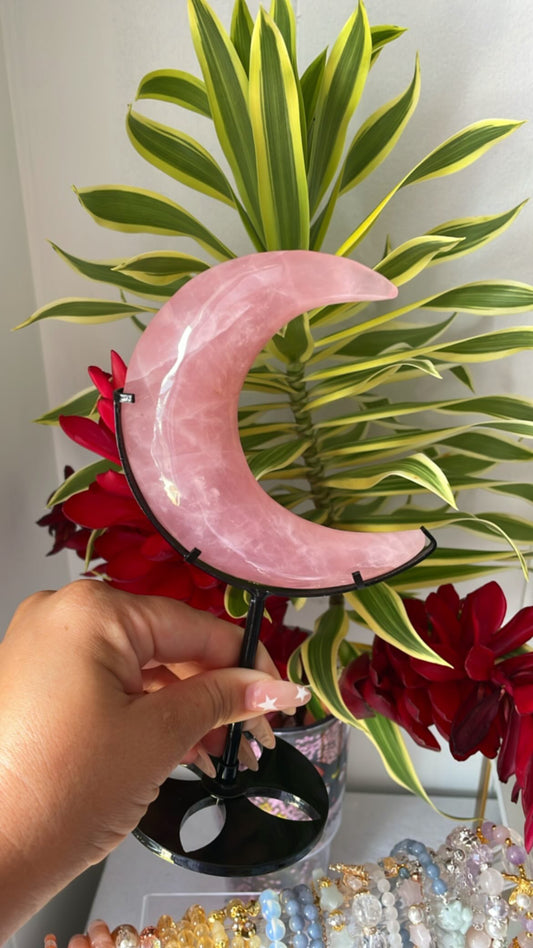 Rose Quartz Crescent Moon