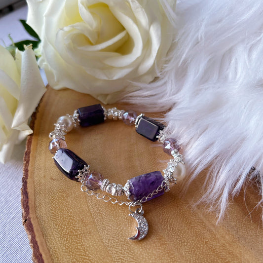 Amethyst Stretchy Bracelet