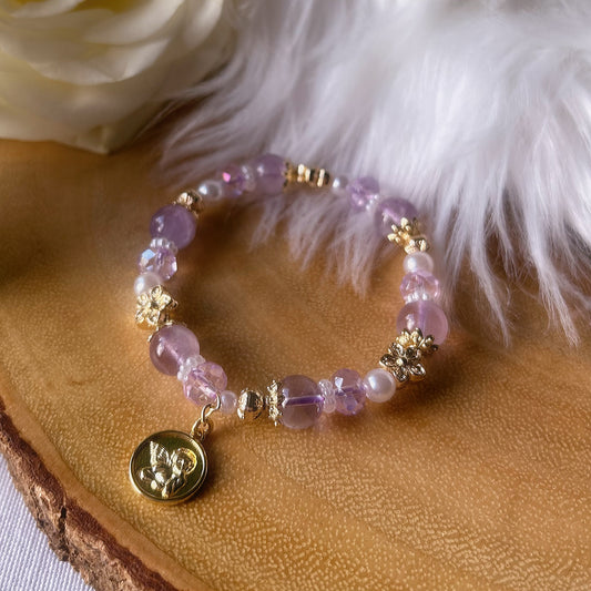 Amethyst Cherub Bracelet