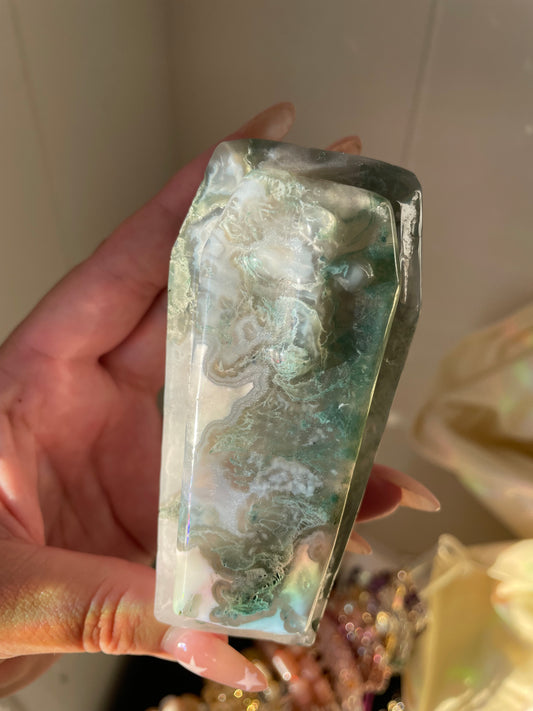 Moss Agate Jewelry Box