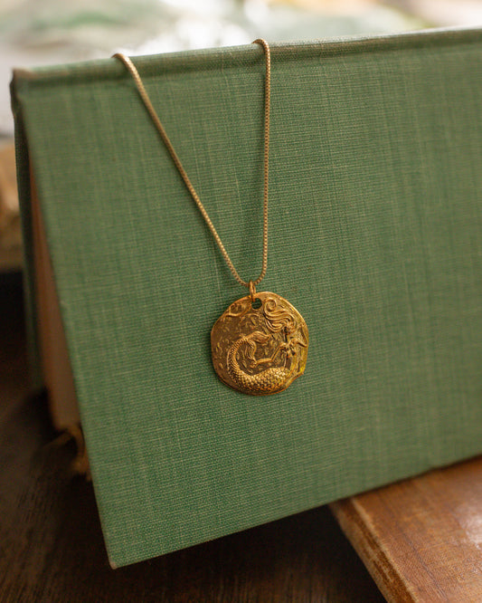 Mystical Mermaid Coin Necklace