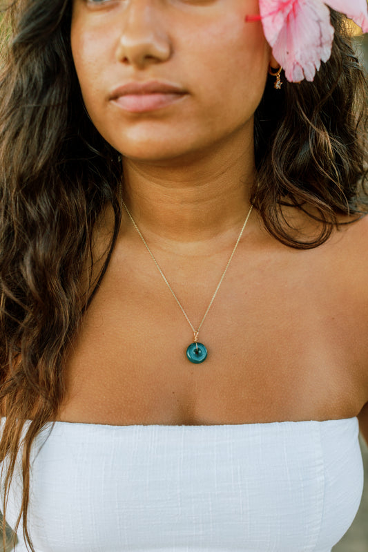 Puka Jade Necklace